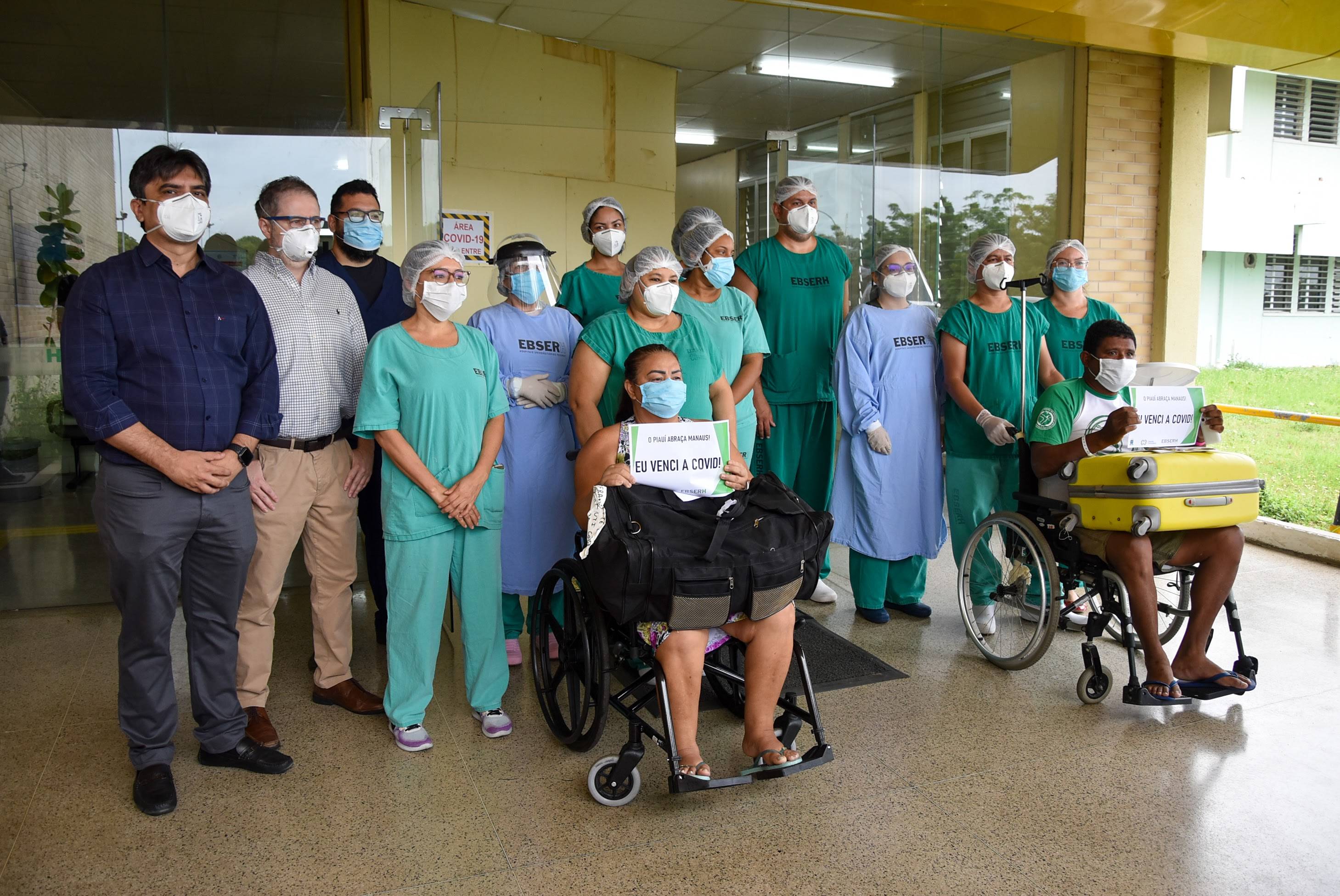 Cinco pacientes recuperados da Covid em Teresina retornam para Manaus